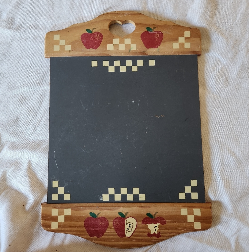 Vintage Apple Chalkboard Teacher Wall Decor Wood Rustic Farmhouse Classroom